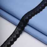 Кружево эластичное (стрейч) 25 мм / 22.86 метра, черный, 3AR2743