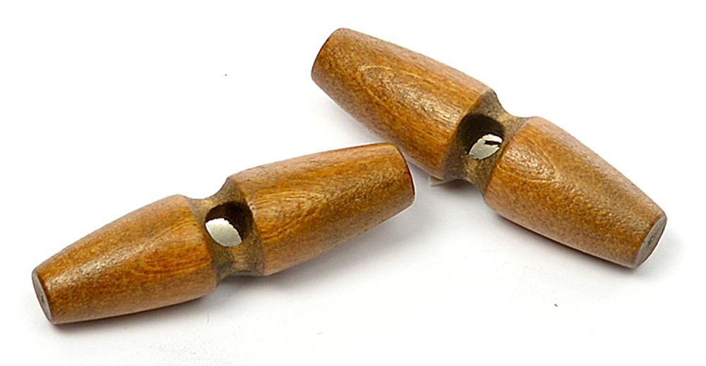Пуговицы деревянные BT.WD.069 цв.002 коричневый 80L-51мм, 1 прокол, 20 шт