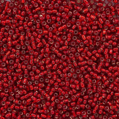 Бисер Astra&Craft 11/0 (2.1 мм), 500 г, цв. 25В бордовый/прозр.серебрист.центр (круг.отв.)