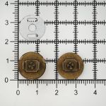 Кнопка магнитная металл ⌀14.0 мм, латунь, 20 шт