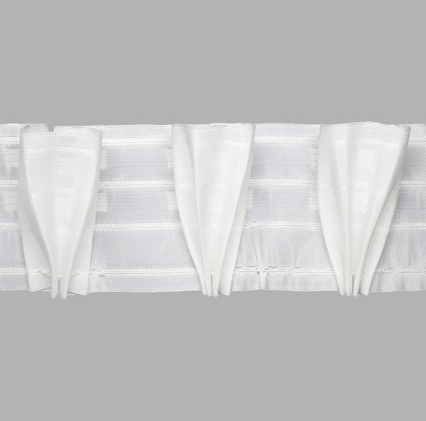 Лента (тесьма) шторная: сборка рюмочная (1:2.5) 100 мм / 50 метров, тюльпан-рюмочка