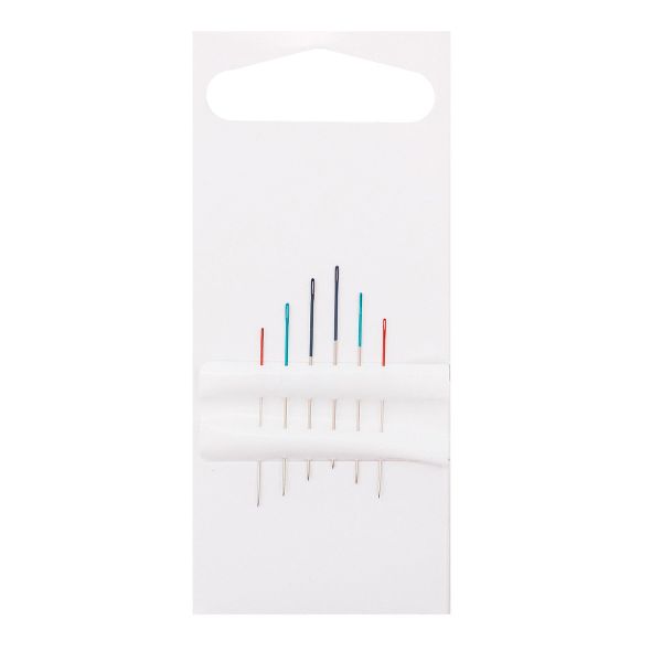 Иглы ручные для вышивания с цветным ушком, разм.10/12, 6 шт, Pony