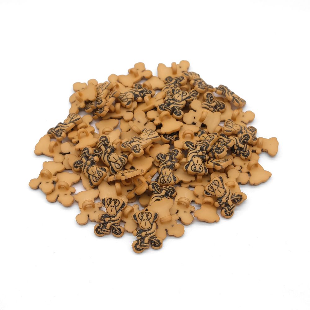 Пуговицы детские Обезьяна (48057) 21мм (281), 72 шт