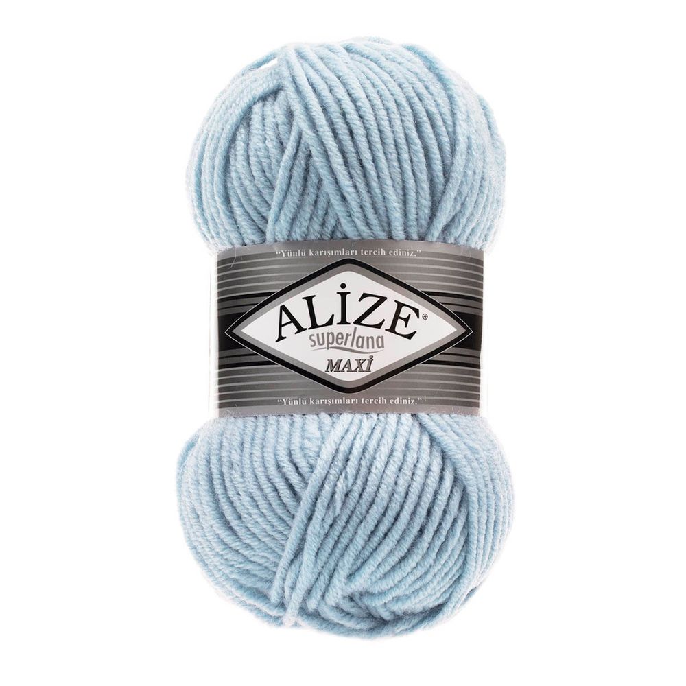 Пряжа Alize (Ализе) Superlana Maxi / уп.5 мот. по 100 г, 100м, 480 светло-голубой A