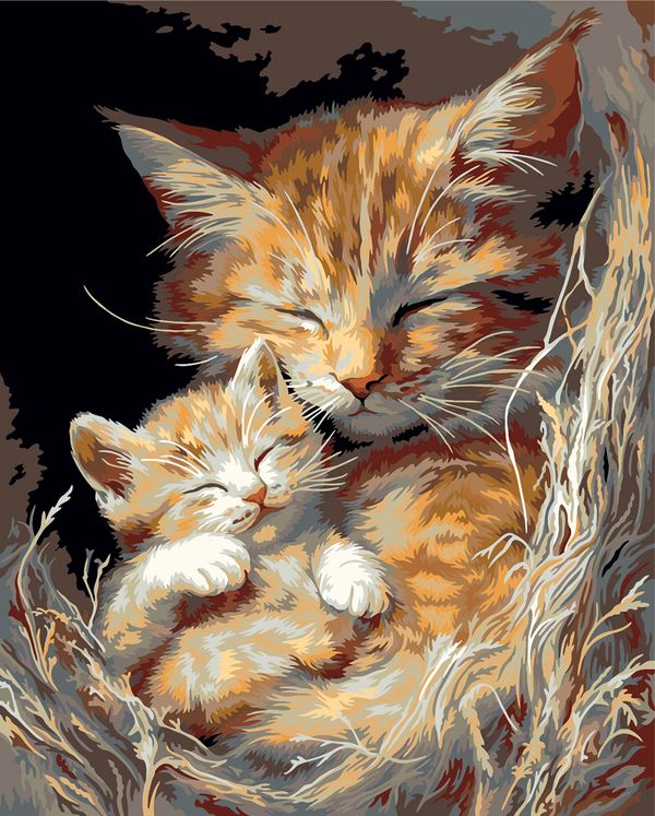 Картина по номерам Фрея PNB/PL-362, Мамина забота, 50х40 см