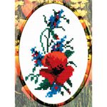 Набор для вышивания нитками РС Студия, Мак 15х9 см