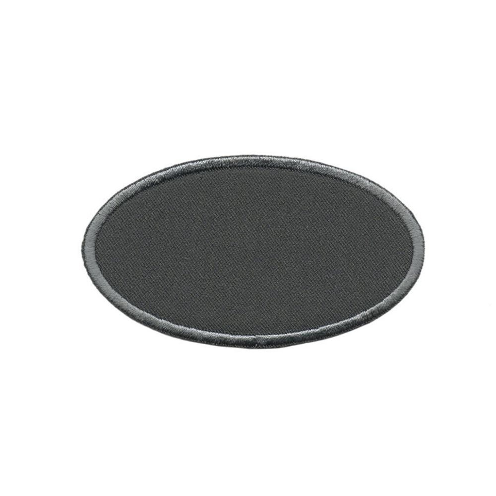 Термоаппликация Овал, 90х50мм (10 шт) (серый), 013