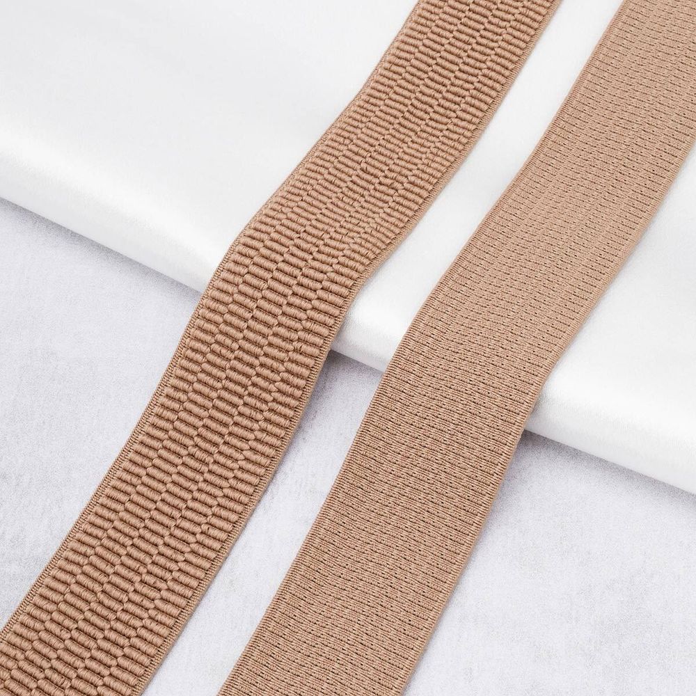 Резинка для подтяжек (помочная) 36.0 мм / 20 метров, 4378Л, 67% п/э, 33% латекс, бежевый, 0С756Л-Г50