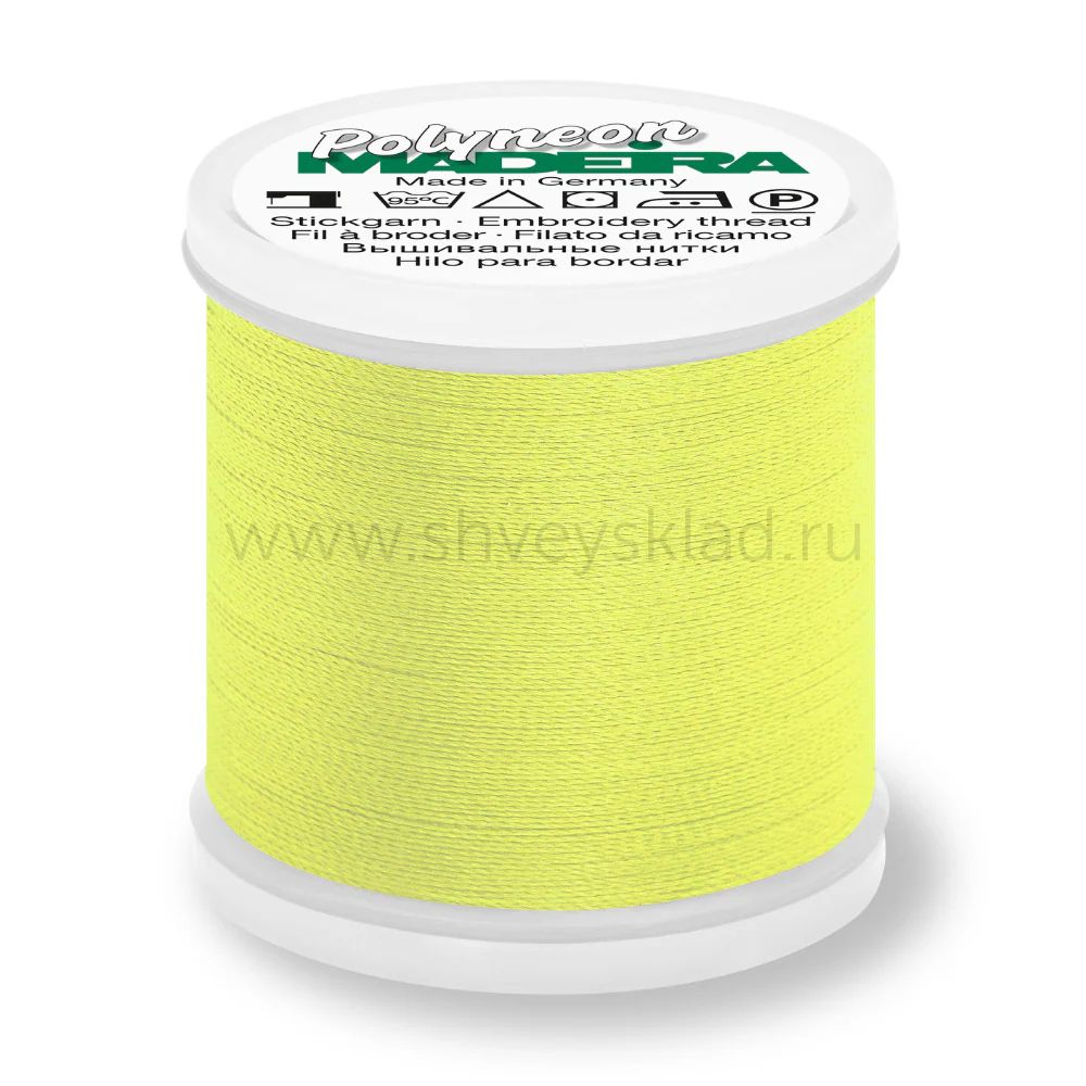 Нитки вышивальные флюоресцирующие Madeira Polyneon №40, 400 м, цв. 1623, 9845, 5 катушек Нитки вышивальные флюоресцирующие Madeira Polyneon №40, 400 м, цв. 1623, 9845, 5 катушек