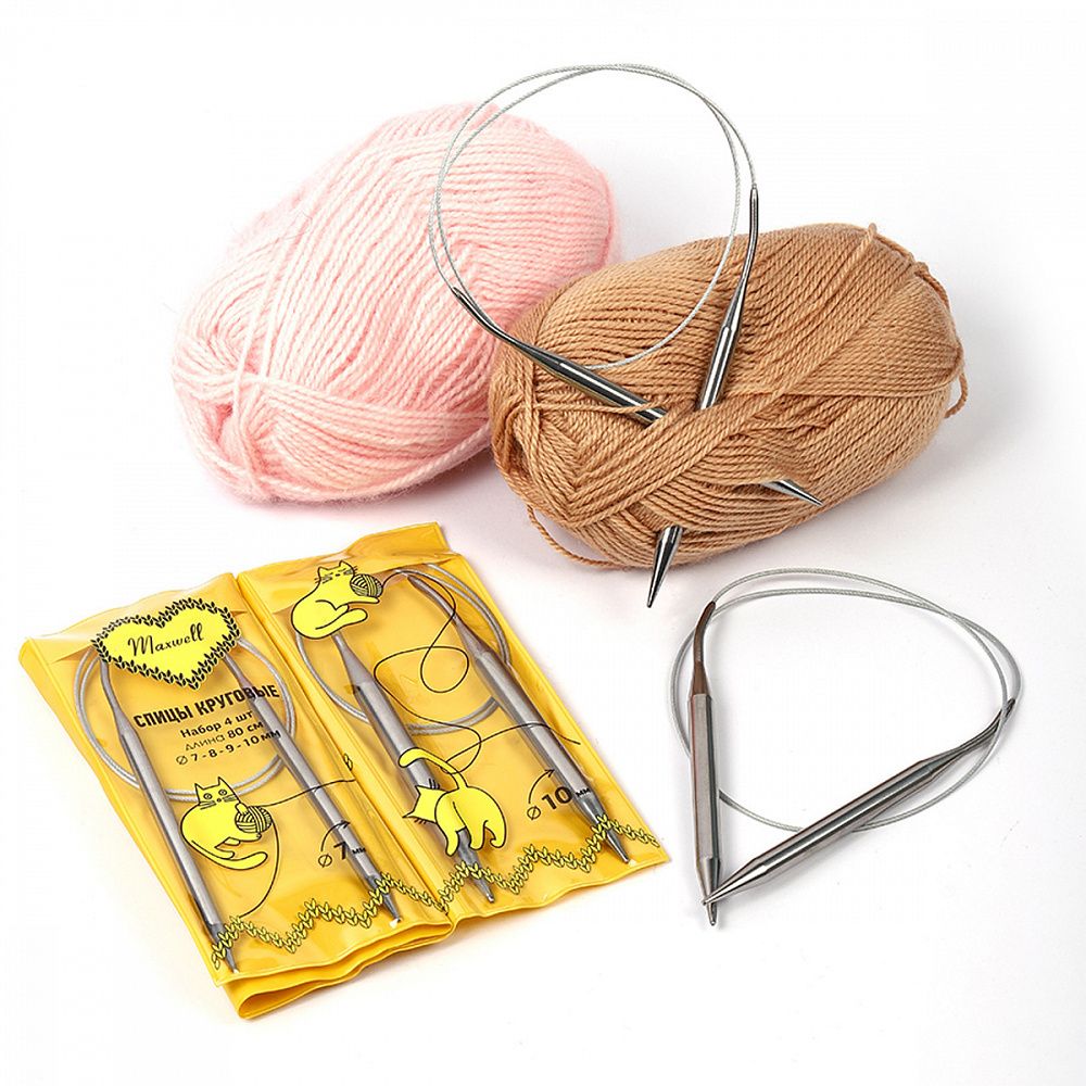 Набор круговых спиц Maxwell Gold 4 шт длина 80см 7-8-9-10мм