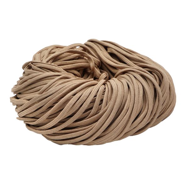 Шнур обувной плетеный ⌀6.0 мм / 100 метров, (диаметр ±1 мм), 014 бежевый
