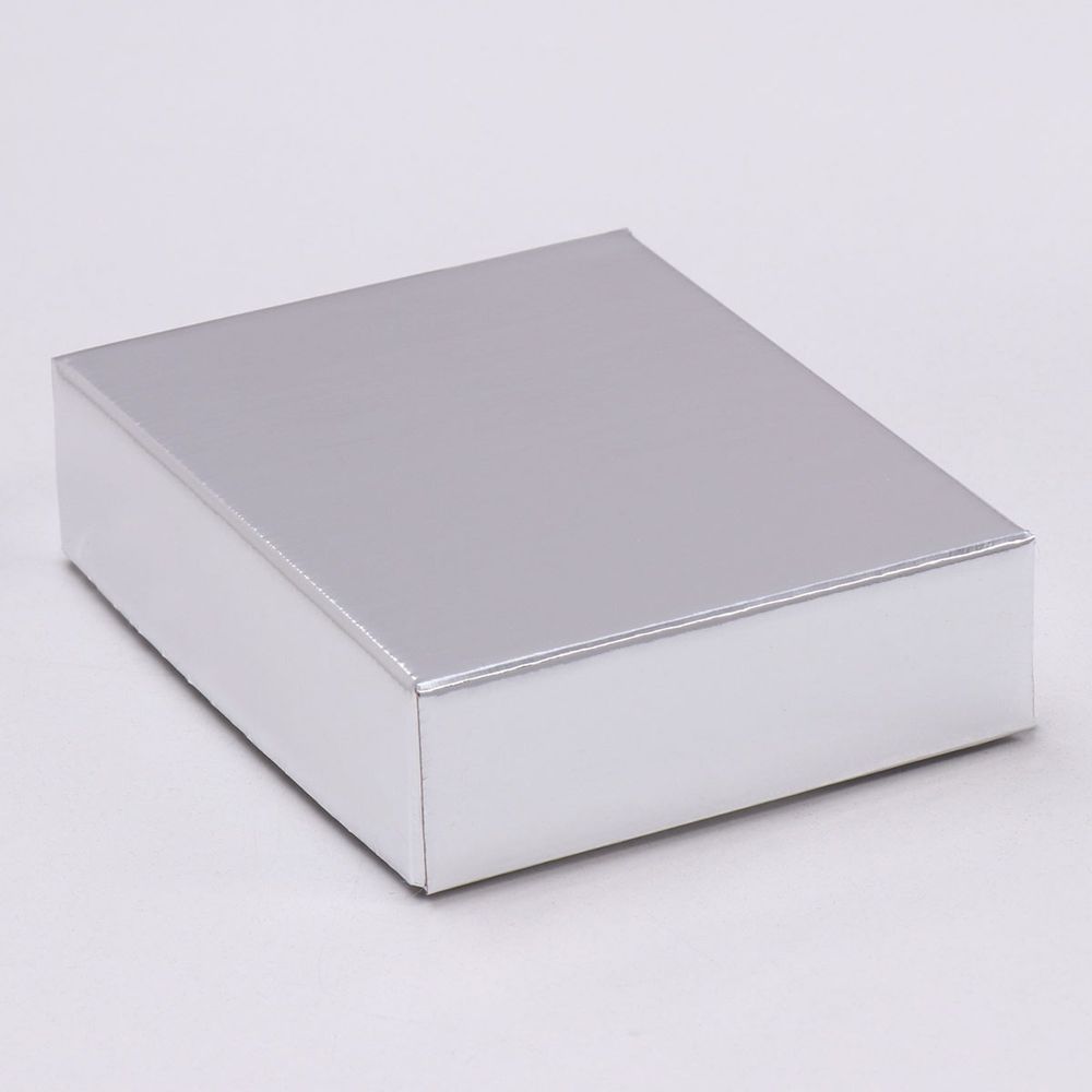 Коробка сборная, крышка-дно, серебрянная, 18х15х5 см, 4589010, 5 шт