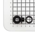 Люверсы металл ⌀_9.2 мм (внутр.), h6.32 мм (внутр.), №24, сталь, черная резина, New Star, уп≈1000 шт