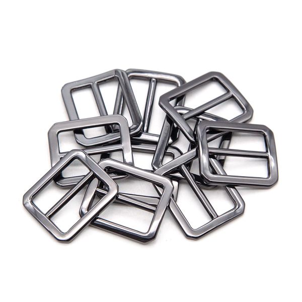 Пряжка регулировочная металл 18 мм, чер.никель ГР, 6908, 10 шт, BIG