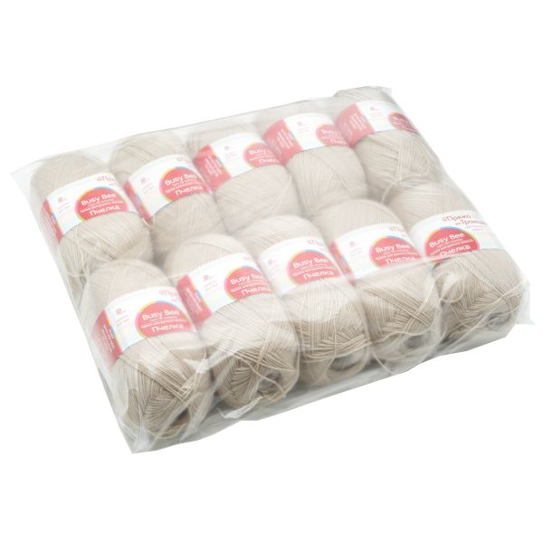 Пряжа Троицкая Пчелка / уп.10 мот. по 100 г, 500 м, 181 жемчуг