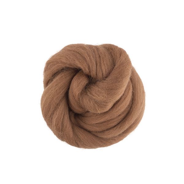 Шерсть для валяния (до 29 мкр), 50 г. 0601 т.бежевый, Gamma TFS-050