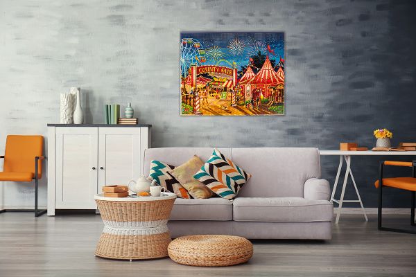 Алмазная (кристальная) мозаика Фрея, на подрамнике Ярмарка, 50х40 см