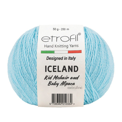 Пряжа Etrofil (Этрофил) Iceland / уп.10 мот. по 50 г, 250м BL1014 детский голубой