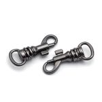 Карабин металл 07 мм (28х11 мм), чер.никель, 40 шт