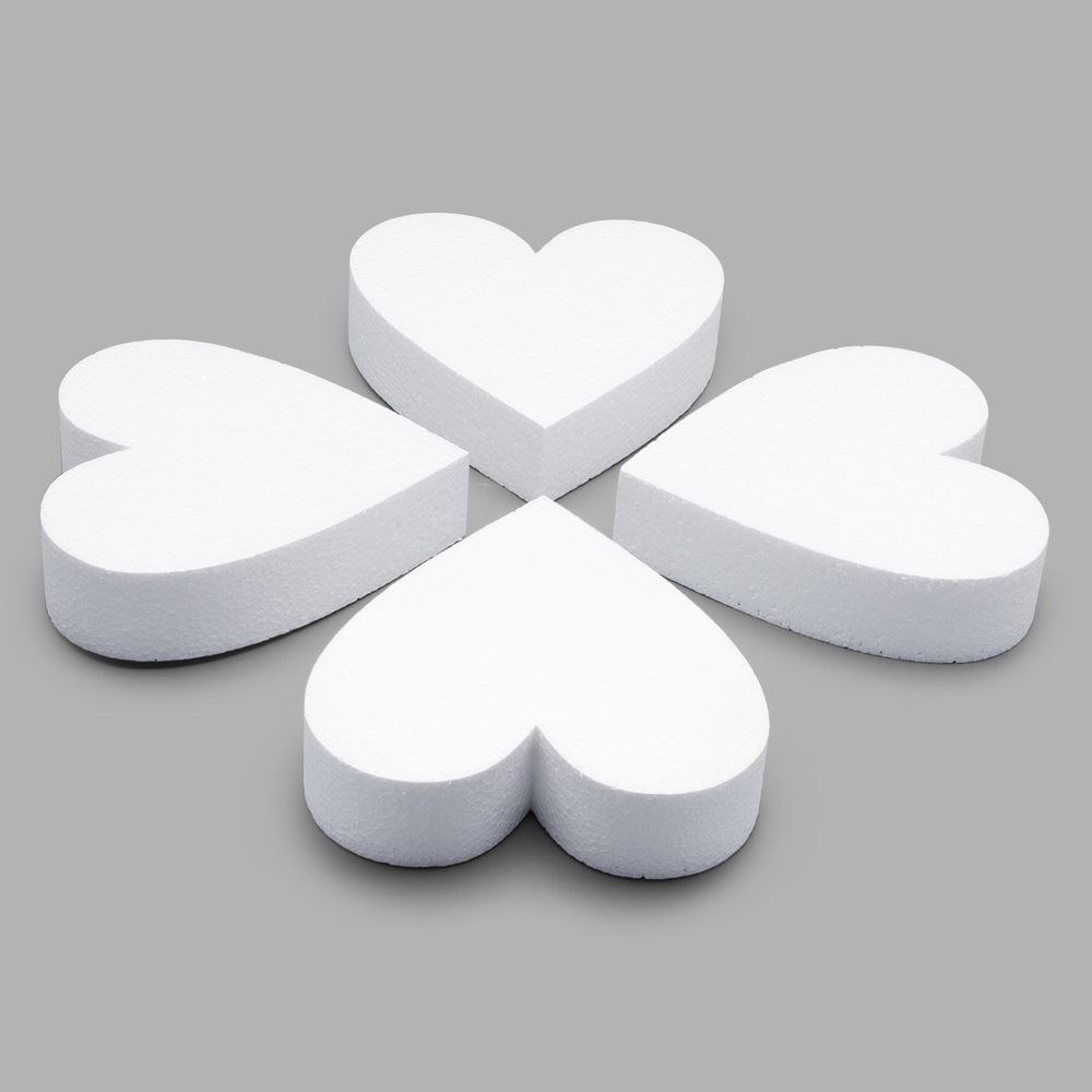 Заготовка из пенопласта Сердце 20х5см, 4 шт, 08911