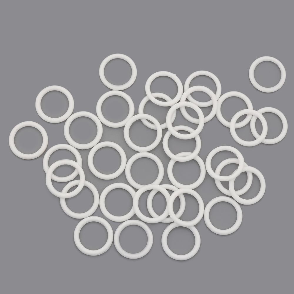 Кольца для бюстгальтера пластик ⌀10.0 мм, белый, 100 шт, 512045-1