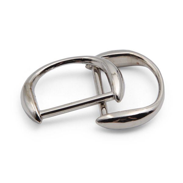 Полукольцо декоративное металл внутр. 25 мм (внешн. 33х24 мм), 2 шт, серебро никель, MT-1855