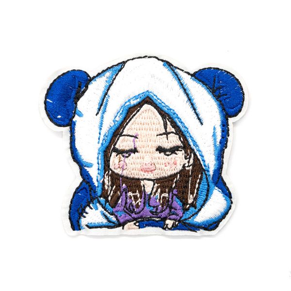 Термоаппликация Девочка в капюшоне с ушами, синяя 6,3х7,3см, Hobby&Pro