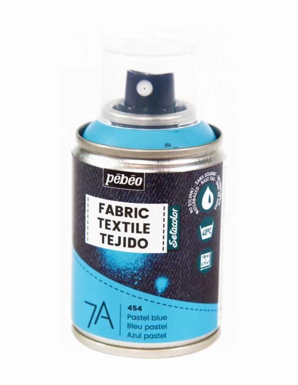 Краска для текстиля аэрозольная 7А Spray 100 мл, 805454 пастельный голубой, Pebeo