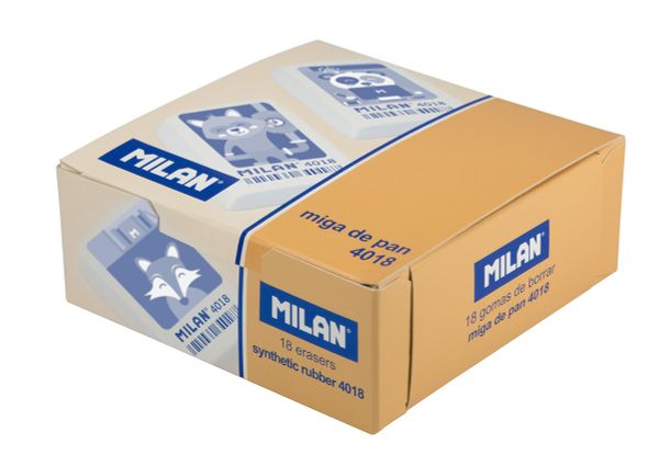 Ластик с рисунком 4018 5.2х3.5х1.3 см, 18 шт, CMM4018 Звери, Milan