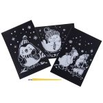 Набор для творчества Гравюра мини Зимние забавы (серебро), 10х15 см, 1х3 шт, Hobbius GHPM-13