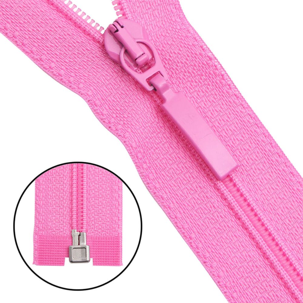 Молния спираль (витая) Arta Т5 (5 мм) 1 зам., разъем., 60 см, цв. 515 розовый, уп.5 шт