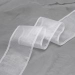 Лента для бантов 80.0 мм / 25 метров, белый / серебро, С3501Г17 (С3622Г17)