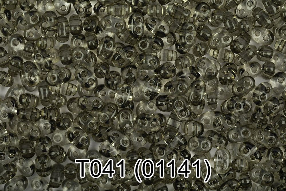 Бисер Preciosa Twin 3 2.5х5 мм, 50 г, 1-й сорт. T041 серый, 01141, 321-96001