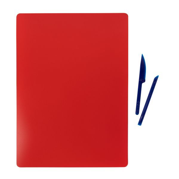 Доска для лепки гибкая со стеками, красный, Лео LPDS-A4