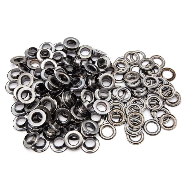 Люверсы металл ⌀13.0 мм (внутр.), h7 мм (внутр.), №28, металл, New Star, чер.никель, уп≈100 шт