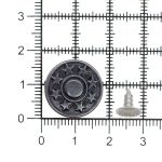 Пуговицы джинсовые ⌀17 мм, фиксированная ножка, сталь, 8 звезд, черный никель, 100 шт, New Star