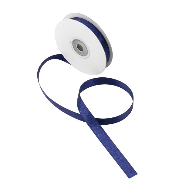Лента атласная 2-сторонняя 12.0 мм / 22.86±1 метров, C1185 темно-синий, 6102-0002, Globus