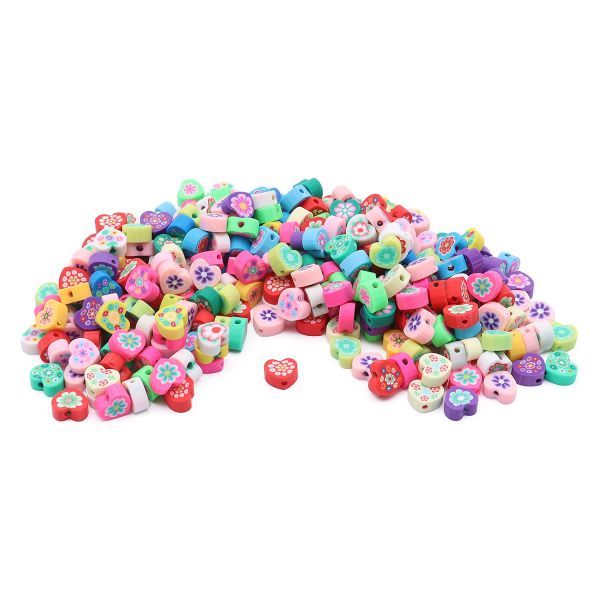 Бусины полимерная глина набор Цветы в сердце, 300 шт/упак, Astra&Craft, ZZ1302