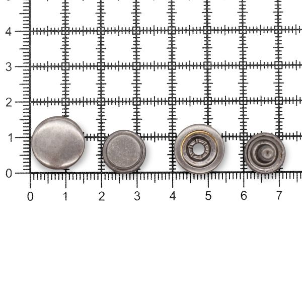 Кнопка Дельта (O-образная) ⌀15/15 мм, ≈72 шт, МЕТАЛЛ, чер.никель, NEW STAR