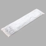 Шнурки круглые с металлическим наконечником 4.0 мм / 130 см, 50 пар (100 шт), белый, 6220-0133