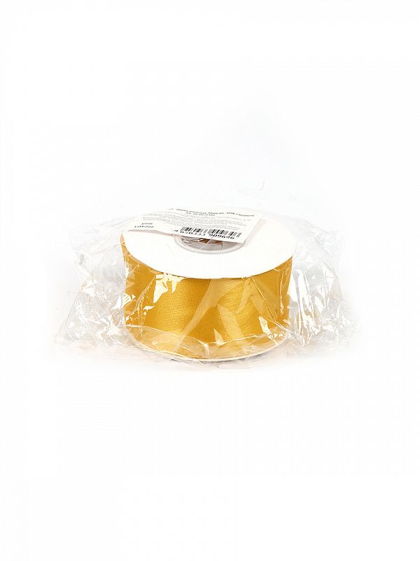 Лента атласная 1-сторонняя 38.0 мм / 22.5±1 метра, 3016 т.желтый, Magic4Hobby
