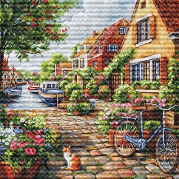 Набор для вышивания нитками Luca-S BU5078, Летнее великолепие 35х35 см