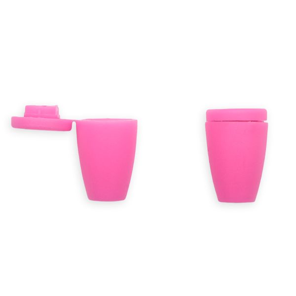 Наконечник для шнура пластик колокол ⌀6/9 мм, 14х11 мм, ПП, розовый, 100 шт