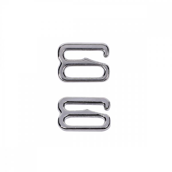 Крючки для бюстгальтера металл 8.0 мм, 908 цв.никель, уп.100 шт