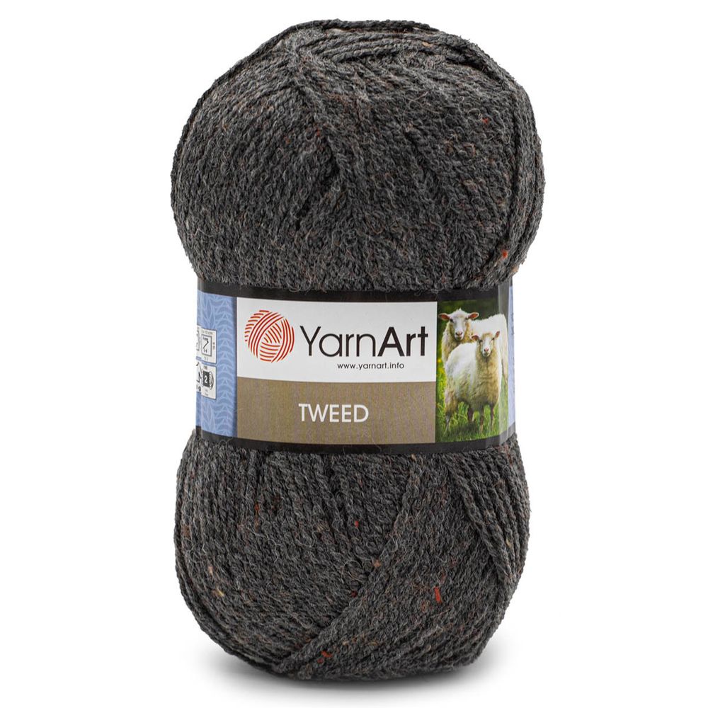 Пряжа YarnArt (ЯрнАрт) Tweed / уп.5 мот. по 100 г, 300м, 225 темно-серый