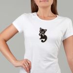 Термоаппликация кошка 11х6см (упак. 5 шт) черный, 5 шт