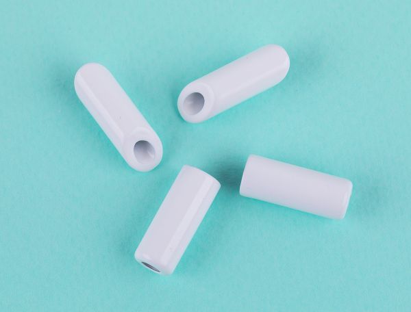 Наконечник для шнура металл 22х7 мм, 20 шт, №02 белый, Gamma GB 1654