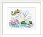 Набор для вышивания нитками МП Студия (Жар-птица), На море, 10х13 см