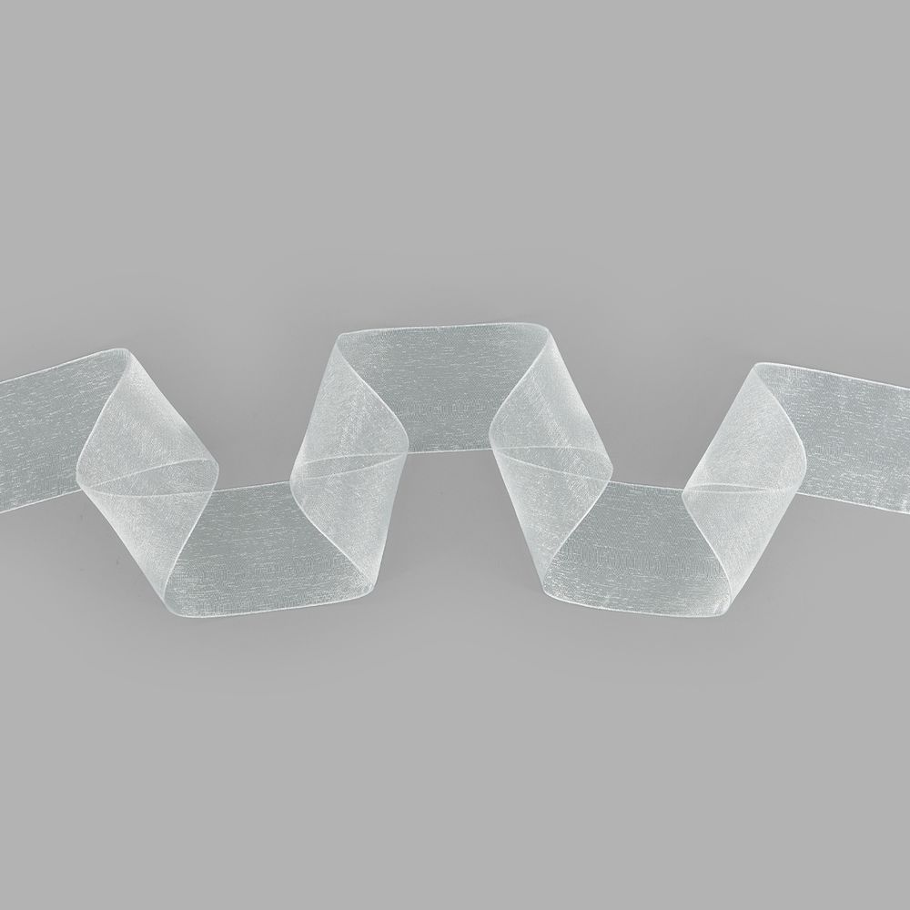 Лента капроновая (органза) 50.0 мм, 22.86 м, 01 белый