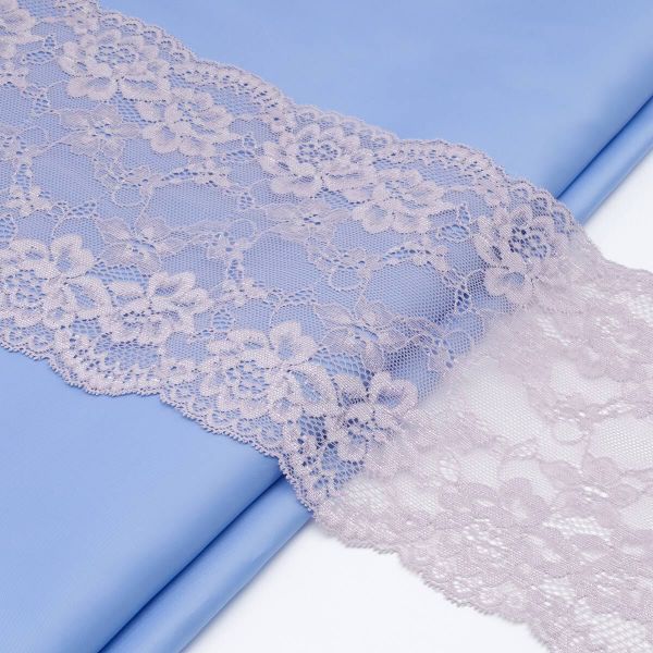 Кружево бельевое эластичное 180 мм / 13.72 м, C154 св.серый